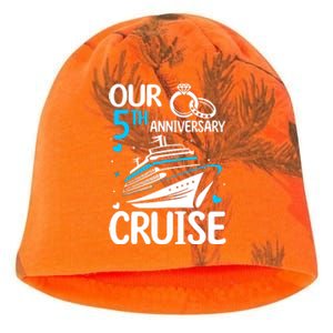 Our 5th Wedding Anniversary Cruise 5 Years Anniversary Kati - Camo Knit Beanie