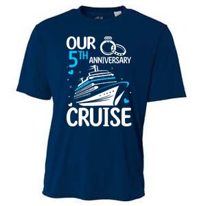 Our 5th Wedding Anniversary Cruise 5 Years Anniversary Cooling Performance Crew T-Shirt