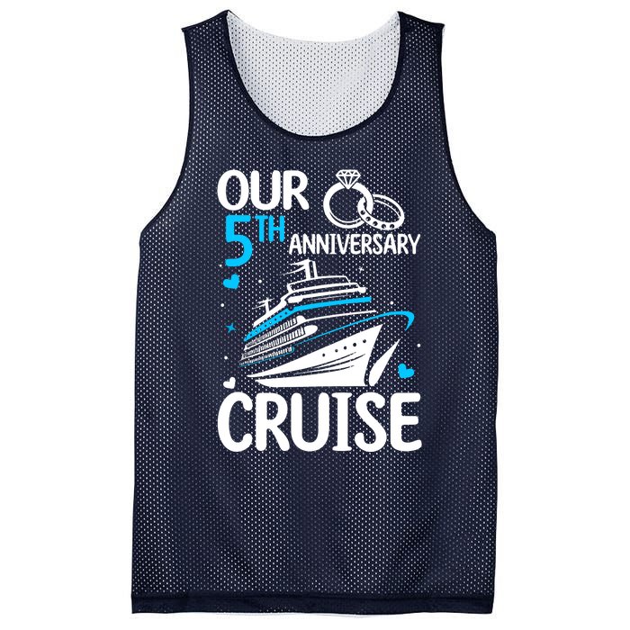 Our 5th Wedding Anniversary Cruise 5 Years Anniversary Mesh Reversible Basketball Jersey Tank