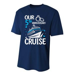 Our 5th Wedding Anniversary Cruise 5 Years Anniversary Performance Sprint T-Shirt