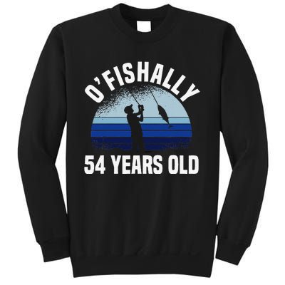 Ofishally 54 Years Old Fisherman 54th Birthday Fishing Sweatshirt