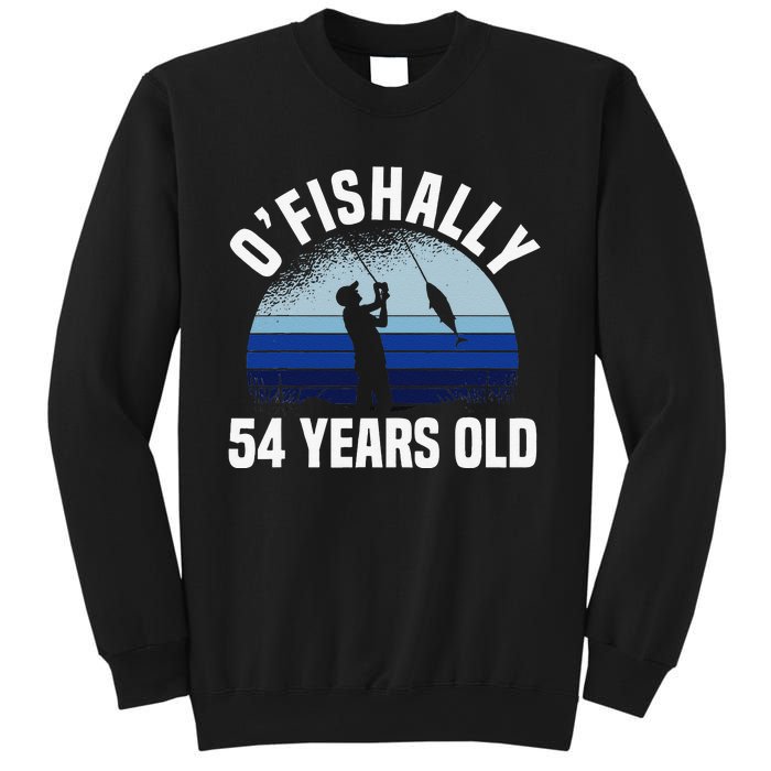 Ofishally 54 Years Old Fisherman 54th Birthday Fishing Sweatshirt