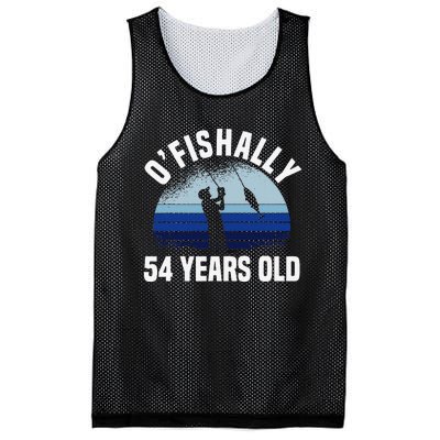 Ofishally 54 Years Old Fisherman 54th Birthday Fishing Mesh Reversible Basketball Jersey Tank