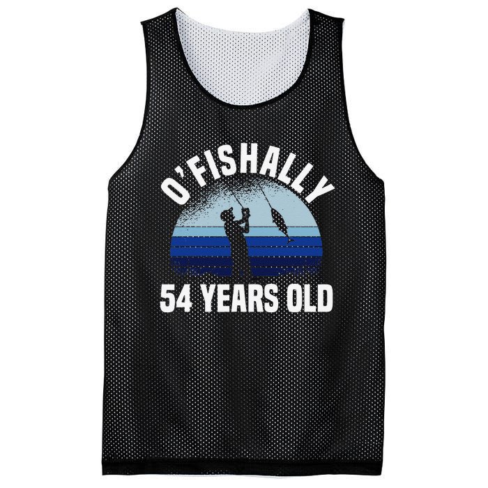 Ofishally 54 Years Old Fisherman 54th Birthday Fishing Mesh Reversible Basketball Jersey Tank