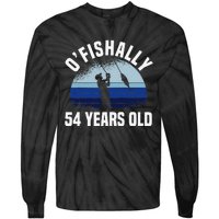 Ofishally 54 Years Old Fisherman 54th Birthday Fishing Tie-Dye Long Sleeve Shirt