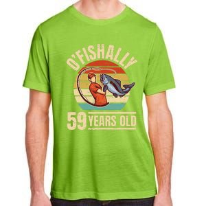 OFishally 59 Years Old Angler 59th Birthday Adult ChromaSoft Performance T-Shirt