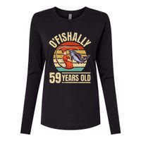 OFishally 59 Years Old Angler 59th Birthday Womens Cotton Relaxed Long Sleeve T-Shirt