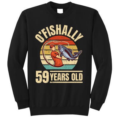 OFishally 59 Years Old Angler 59th Birthday Sweatshirt