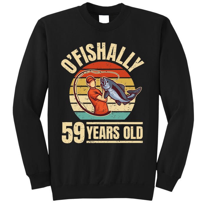 OFishally 59 Years Old Angler 59th Birthday Sweatshirt