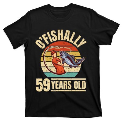 OFishally 59 Years Old Angler 59th Birthday T-Shirt