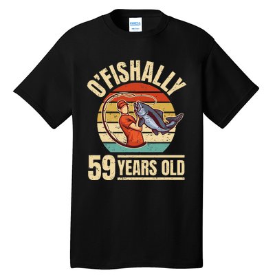 OFishally 59 Years Old Angler 59th Birthday Tall T-Shirt