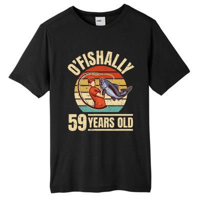 OFishally 59 Years Old Angler 59th Birthday Tall Fusion ChromaSoft Performance T-Shirt