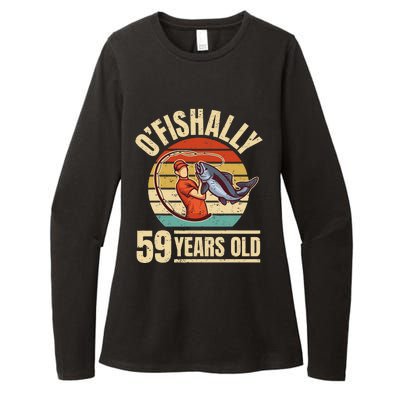 OFishally 59 Years Old Angler 59th Birthday Womens CVC Long Sleeve Shirt