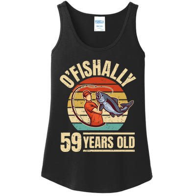 OFishally 59 Years Old Angler 59th Birthday Ladies Essential Tank