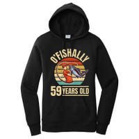 OFishally 59 Years Old Angler 59th Birthday Women's Pullover Hoodie