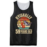 OFishally 59 Years Old Angler 59th Birthday Mesh Reversible Basketball Jersey Tank