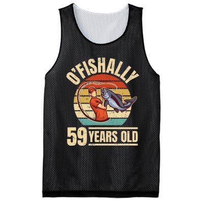 OFishally 59 Years Old Angler 59th Birthday Mesh Reversible Basketball Jersey Tank