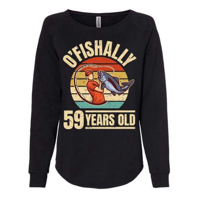 OFishally 59 Years Old Angler 59th Birthday Womens California Wash Sweatshirt