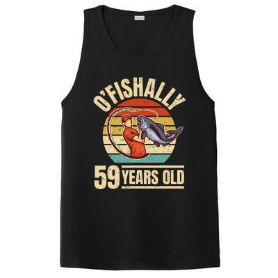 OFishally 59 Years Old Angler 59th Birthday PosiCharge Competitor Tank