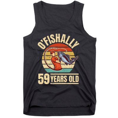 OFishally 59 Years Old Angler 59th Birthday Tank Top