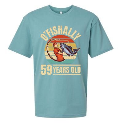 OFishally 59 Years Old Angler 59th Birthday Sueded Cloud Jersey T-Shirt