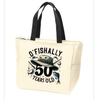 Ofishally 50 Years Old 50th Birthday Fisherman Fishing Lover Zip Tote Bag