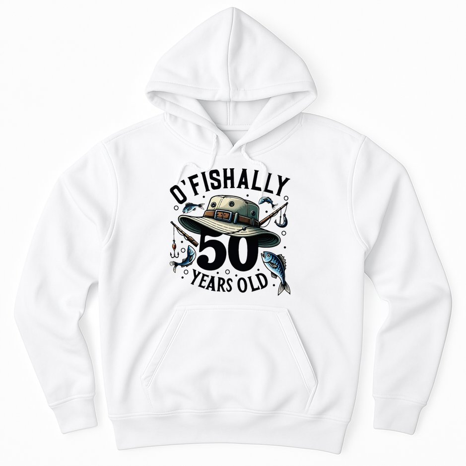 Ofishally 50 Years Old 50th Birthday Fisherman Fishing Lover Hoodie