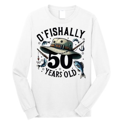 Ofishally 50 Years Old 50th Birthday Fisherman Fishing Lover Long Sleeve Shirt