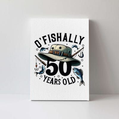 Ofishally 50 Years Old 50th Birthday Fisherman Fishing Lover Canvas