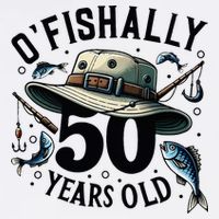 Ofishally 50 Years Old 50th Birthday Fisherman Fishing Lover Bucket Hat
