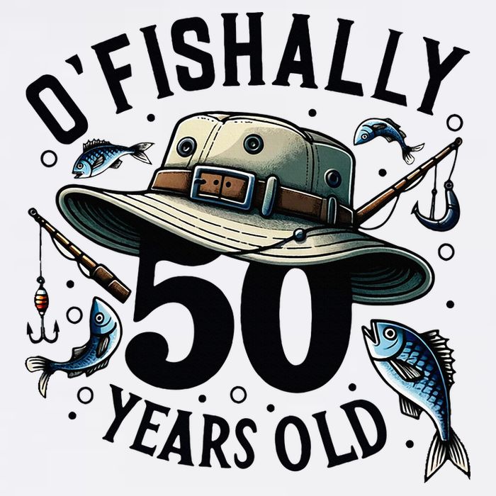 Ofishally 50 Years Old 50th Birthday Fisherman Fishing Lover Bucket Hat