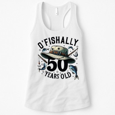 Ofishally 50 Years Old 50th Birthday Fisherman Fishing Lover Womens Tank Top