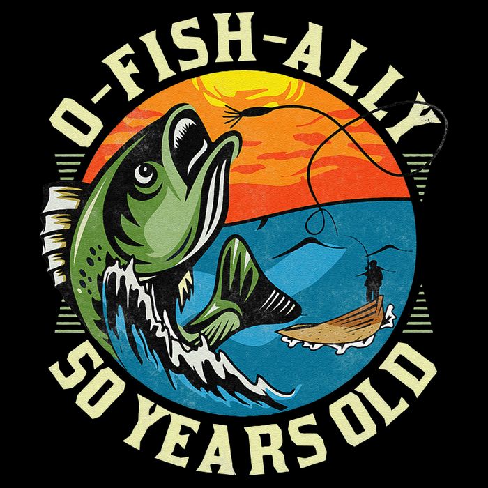 OFishAlly 50 Years Old 50th Birthday Fishing Long Sleeve Shirt