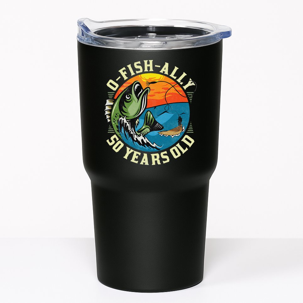 OFishAlly 50 Years Old 50th Birthday Fishing Tumbler
