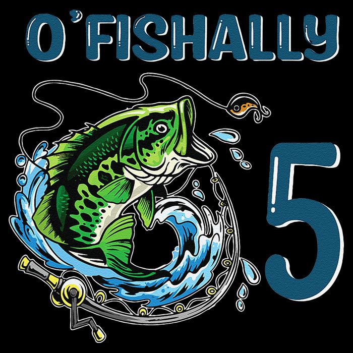 OFishally 5 Years Old Fisherman 5th Birthday Fishing Sweatshirt