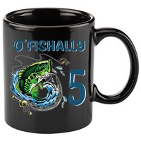 OFishally 5 Years Old Fisherman 5th Birthday Fishing 11oz C Handle Ceramic Mug