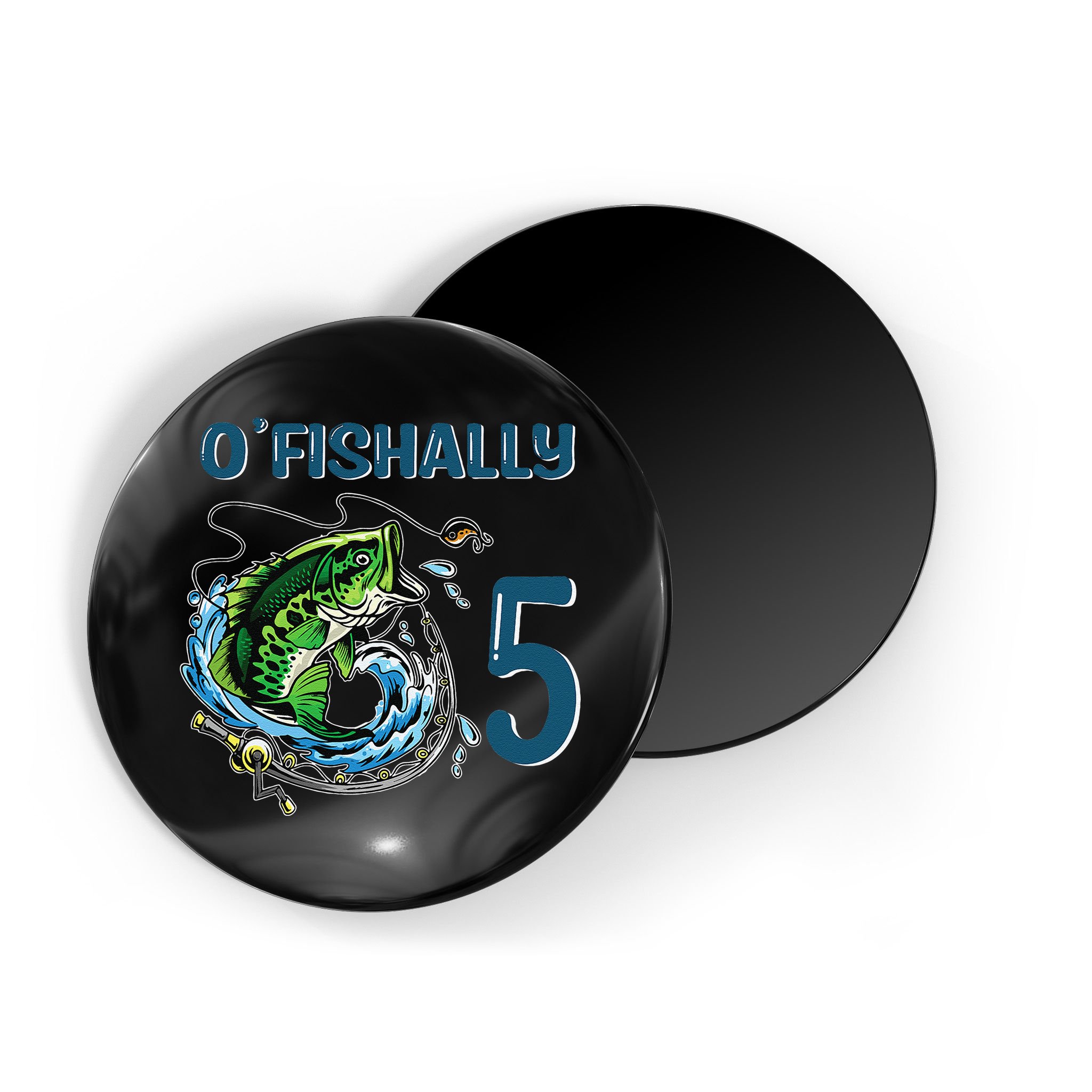 OFishally 5 Years Old Fisherman 5th Birthday Fishing Magnet