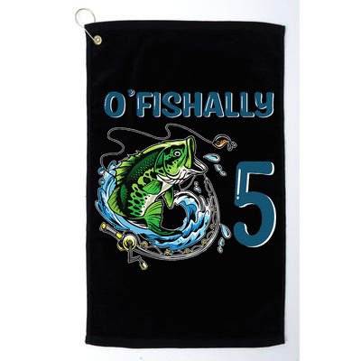 OFishally 5 Years Old Fisherman 5th Birthday Fishing Golf Towel