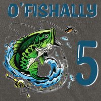 OFishally 5 Years Old Fisherman 5th Birthday Fishing Cotton Canvas Backpack