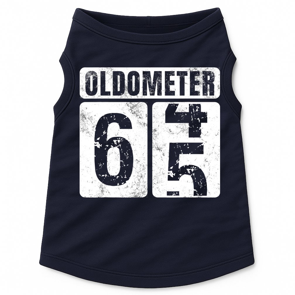 Oldometer 65 Vintage Funny 65th Birthday Gift Idea Doggie Tank
