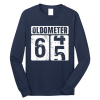 Oldometer 65 Vintage Funny 65th Birthday Gift Idea Long Sleeve Shirt