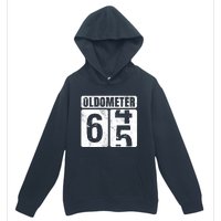 Oldometer 65 Vintage Funny 65th Birthday Gift Idea Urban Pullover Hoodie