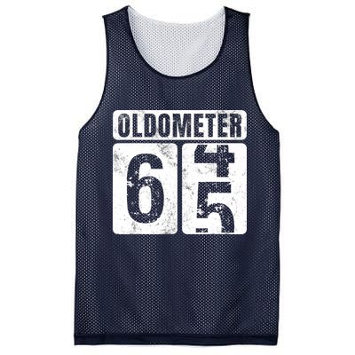 Oldometer 65 Vintage Funny 65th Birthday Gift Idea Mesh Reversible Basketball Jersey Tank