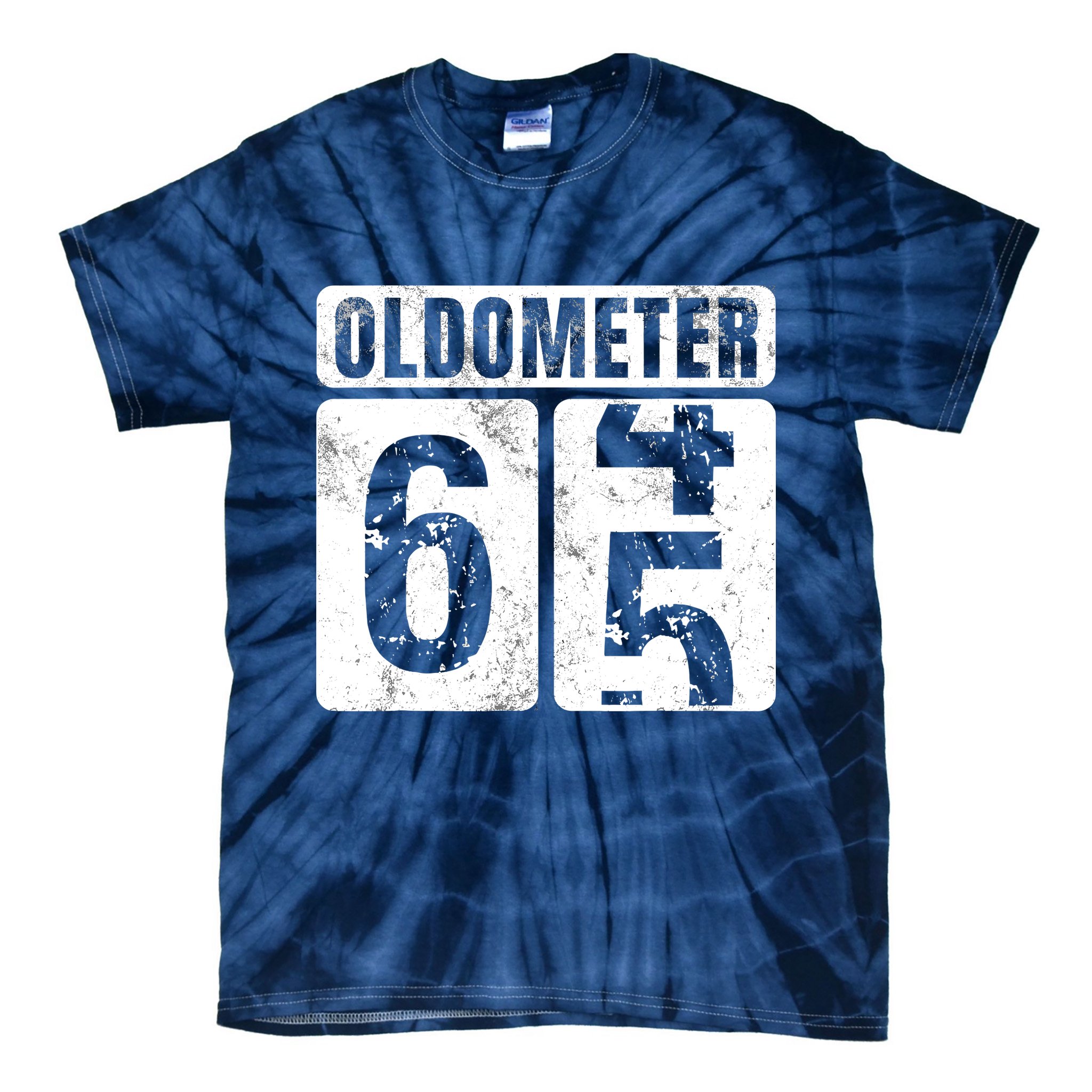 Oldometer 65 Vintage Funny 65th Birthday Gift Idea Tie-Dye T-Shirt