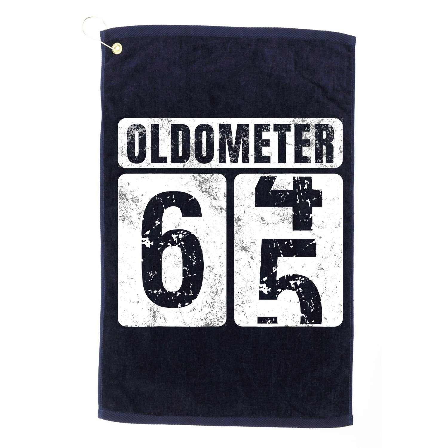 Oldometer 65 Vintage Funny 65th Birthday Gift Idea Golf Towel