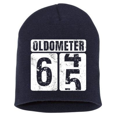 Oldometer 65 Vintage Funny 65th Birthday Gift Idea Short Acrylic Beanie