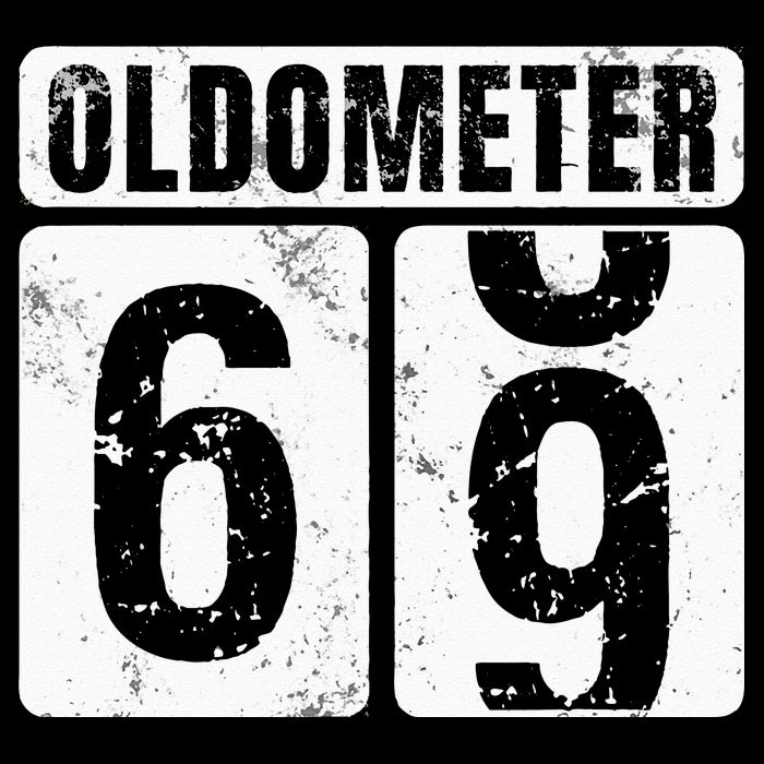 Oldometer 69 Vintage Funny 69th Birthday Gift Idea Bucket Hat