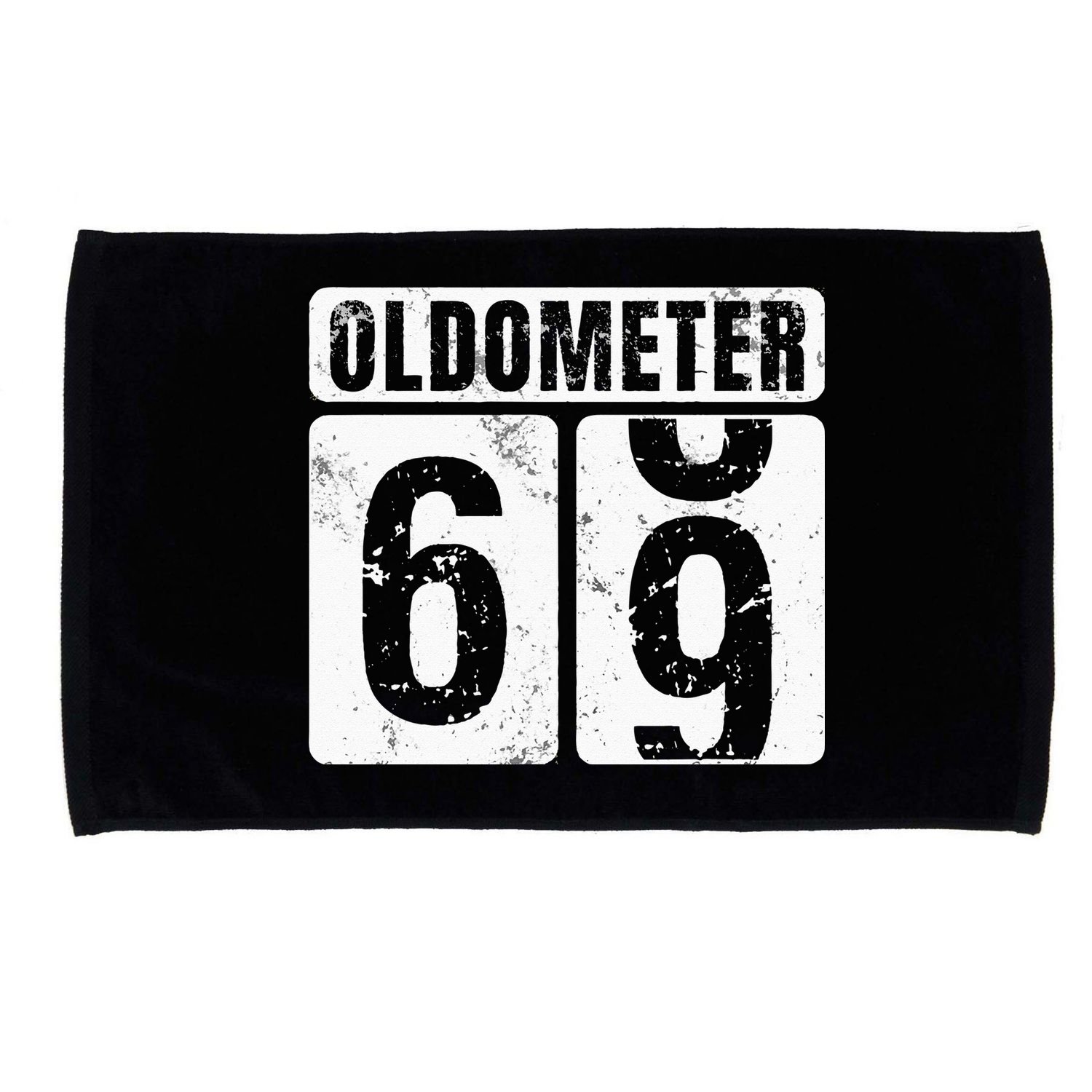 Oldometer 69 Vintage Funny 69th Birthday Gift Idea Microfiber Hand Towel
