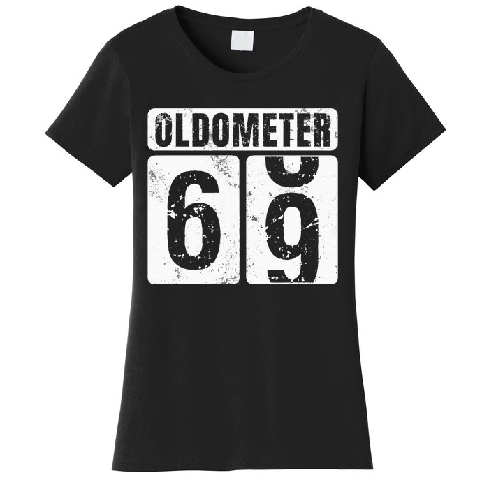 Oldometer 69 Vintage Funny 69th Birthday Gift Idea Women's T-Shirt