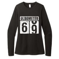 Oldometer 69 Vintage Funny 69th Birthday Gift Idea Womens CVC Long Sleeve Shirt